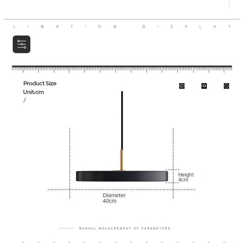 UFO Metal Led Pendant Light Modern Art Design Suspension Round Indoor Hanging Lamp Nordic Kitchen Dining Living Room Home Decor