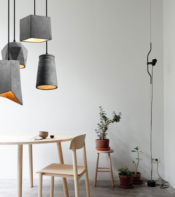 Ulla Scandinavian Concrete Geometric Pendant Light