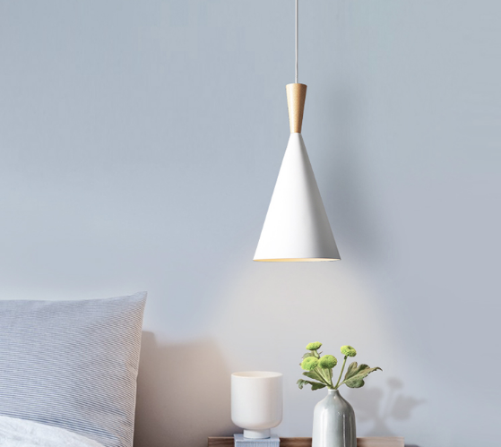 Ulrika Scandinavian Contemporary Wooden Top Pendant Light