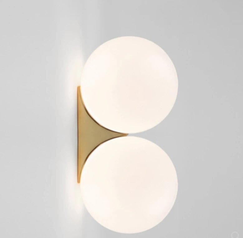 Verner Classic Globe Frosted Glass Wall Lamp