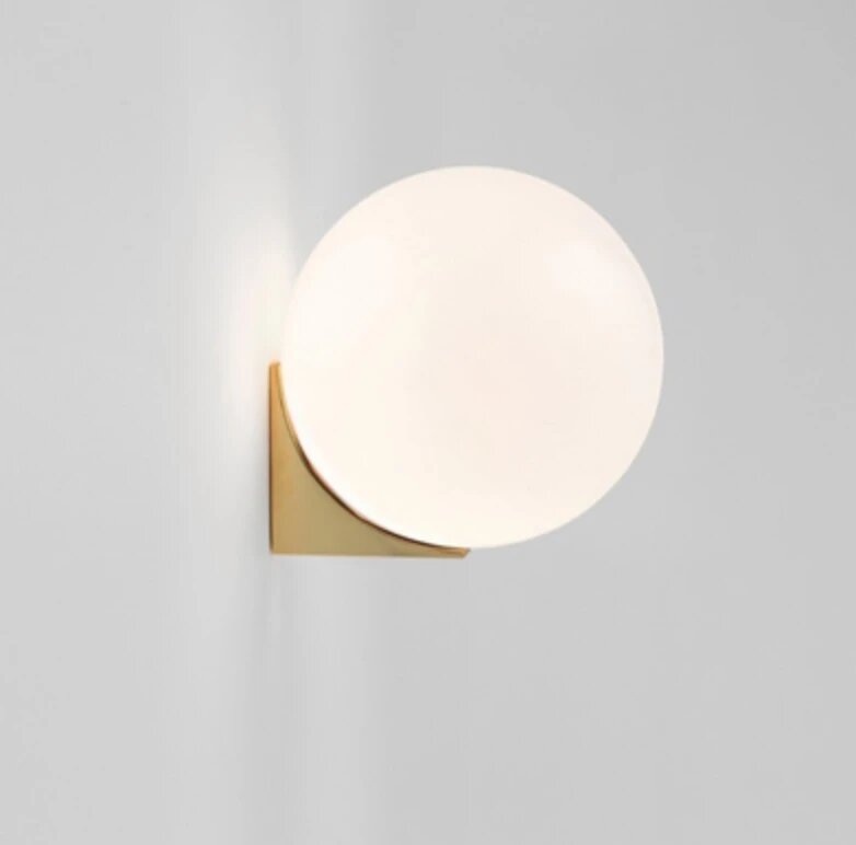 Verner Classic Globe Frosted Glass Wall Lamp
