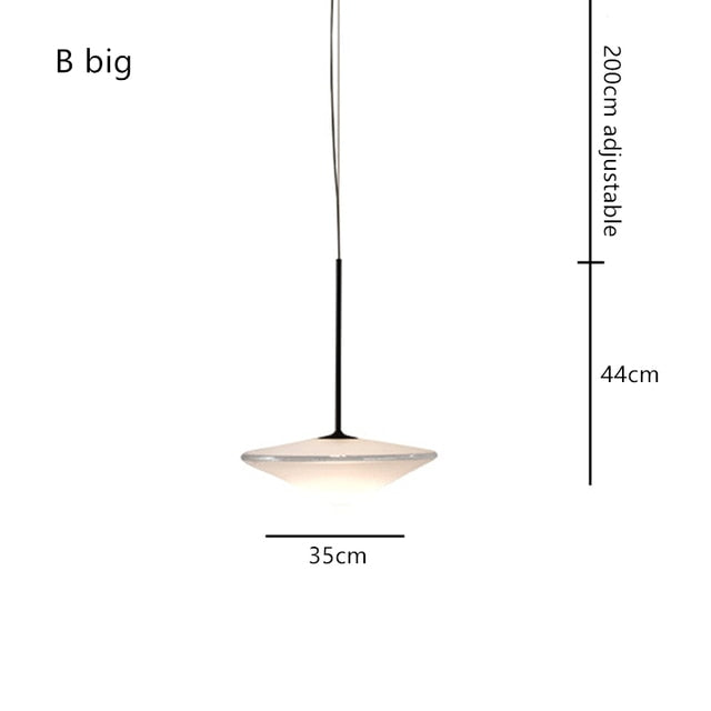 Vibia Led Pendant Lights Designer Postmodern Glass Hanging Lamp For Dining Room Bedroom Nordic Bar Decor Home Kitchen Fixtures