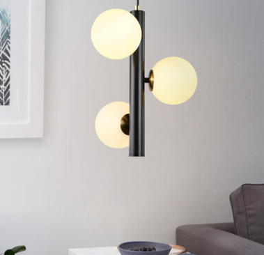 Vigdis Contemporary Frosted Sphere Glass Pendant Lamp