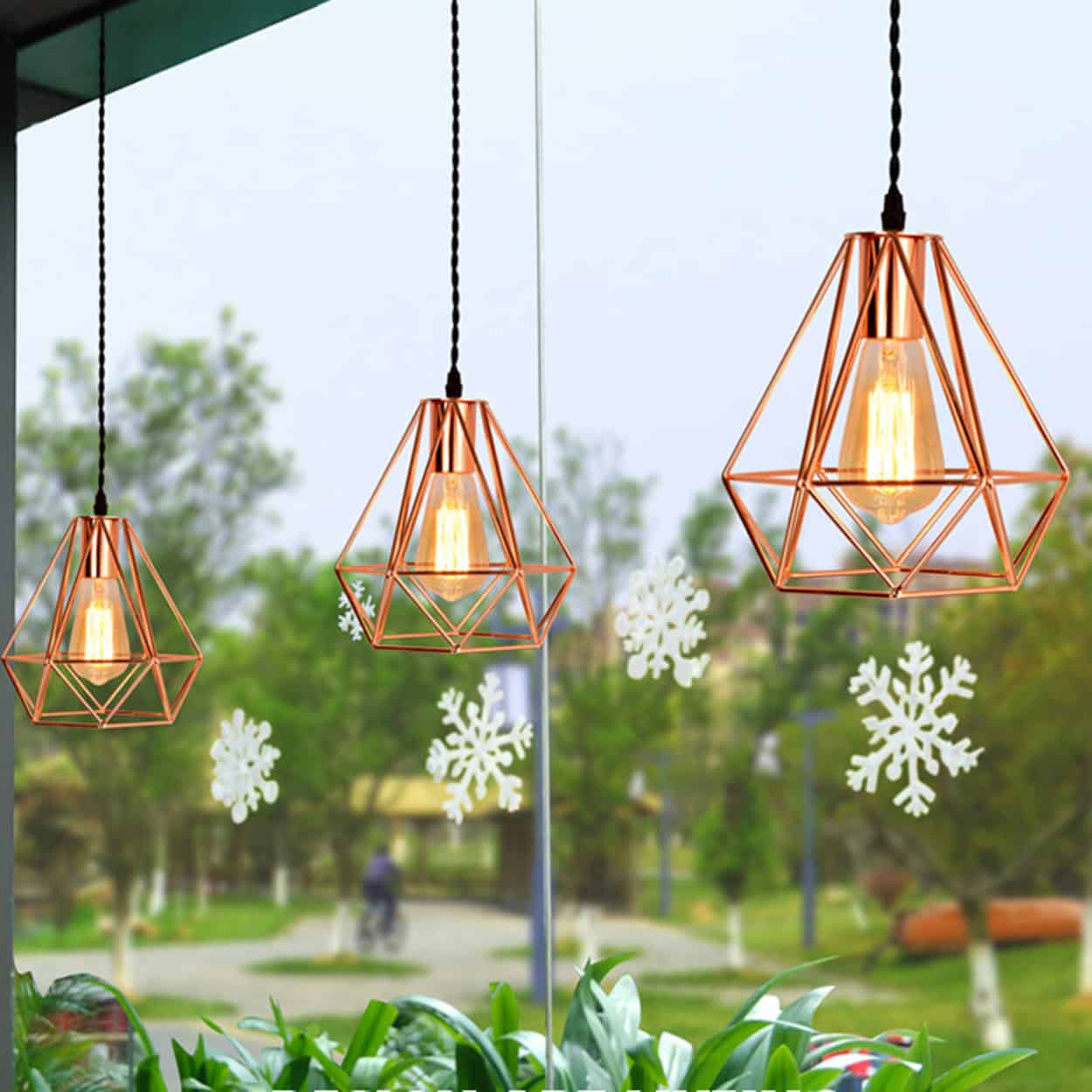 Rakona Classy Rose Pyramid Pendant Lamp