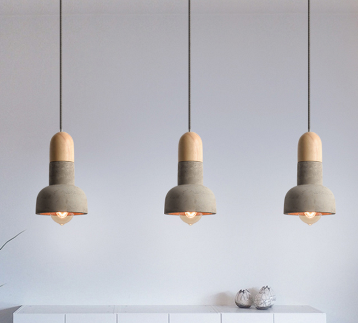 Viveca Cement Body Scandi-Industrial Style Pendant Light