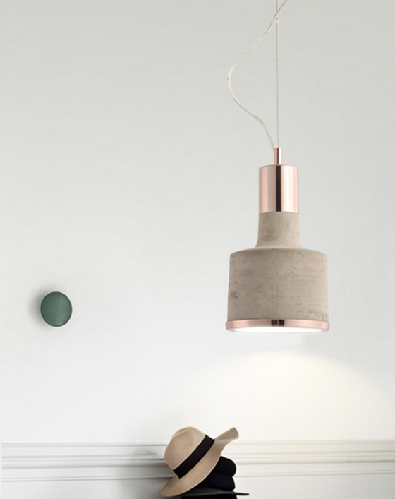 Viveca Cement Body Scandi-Industrial Style Pendant Light