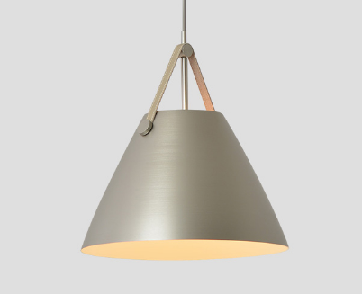 Von Modern Strapped Metal Cone Shaped Pendant Light