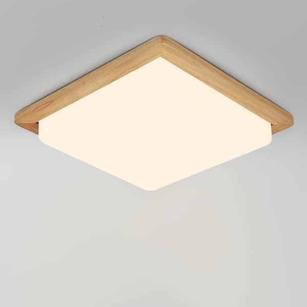 WALBRIDGE Wooden Square Ceiling Lamp