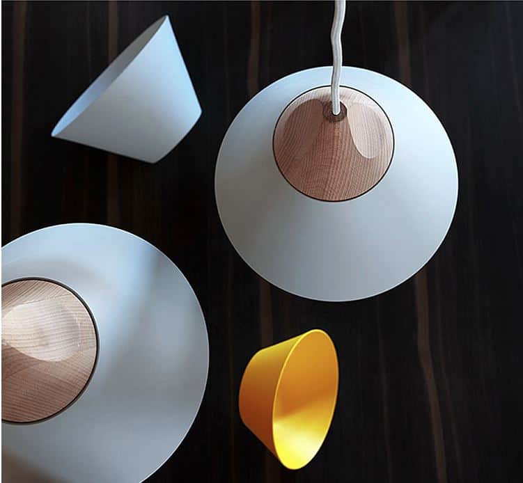 MIA Wooden Top Cone Hanging Lamp