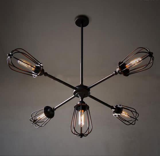 Yngve Five Leaflet Uranium Ceiling Fan Lamp