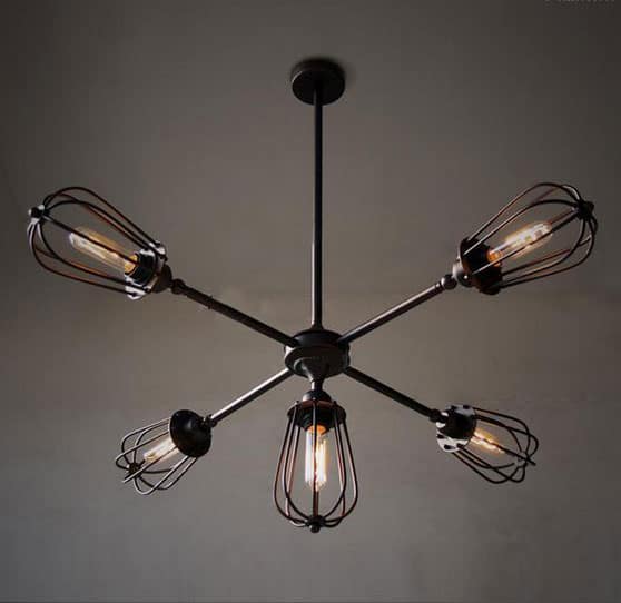 Yngve Five Leaflet Uranium Ceiling Fan Lamp