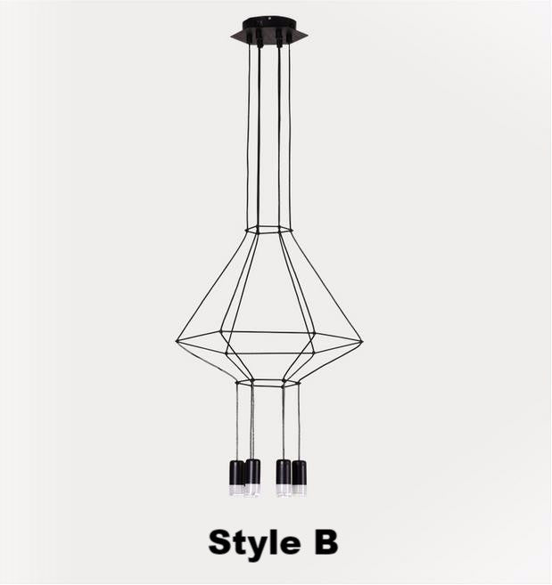 Lassi Black Wire Chandelier - Catalogue.com.sg