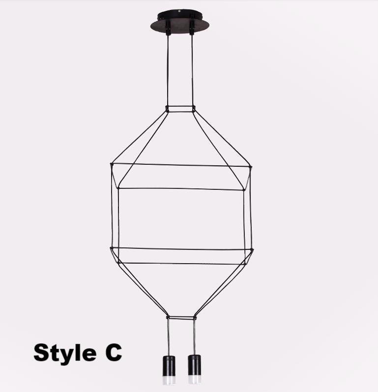 Lassi Black Wire Chandelier - Catalogue.com.sg