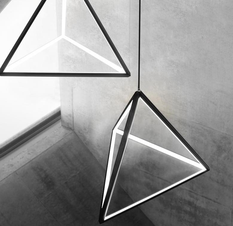 LED Pyramid Design Pendant Light