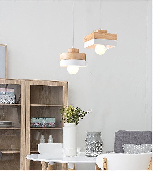 North European Style LED Wood Pendant