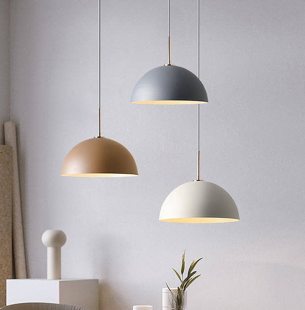LED North European Simple Modern Semi-sphere Pendant Light