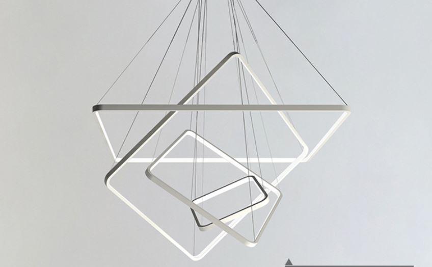 Post Modern Square Design LED Acrylic Pendant Light Chandelier