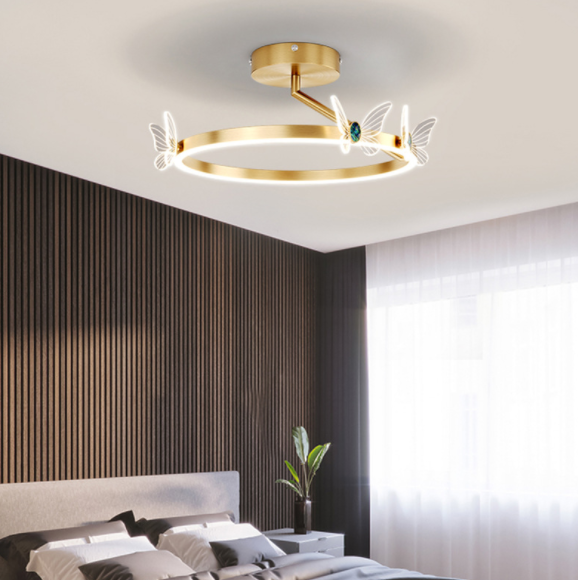 LED Butterfly & Halo Design Modern Pendant Ceiling Light