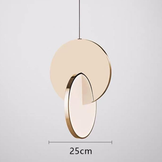 LED Twin Discs Modern Pendant Light