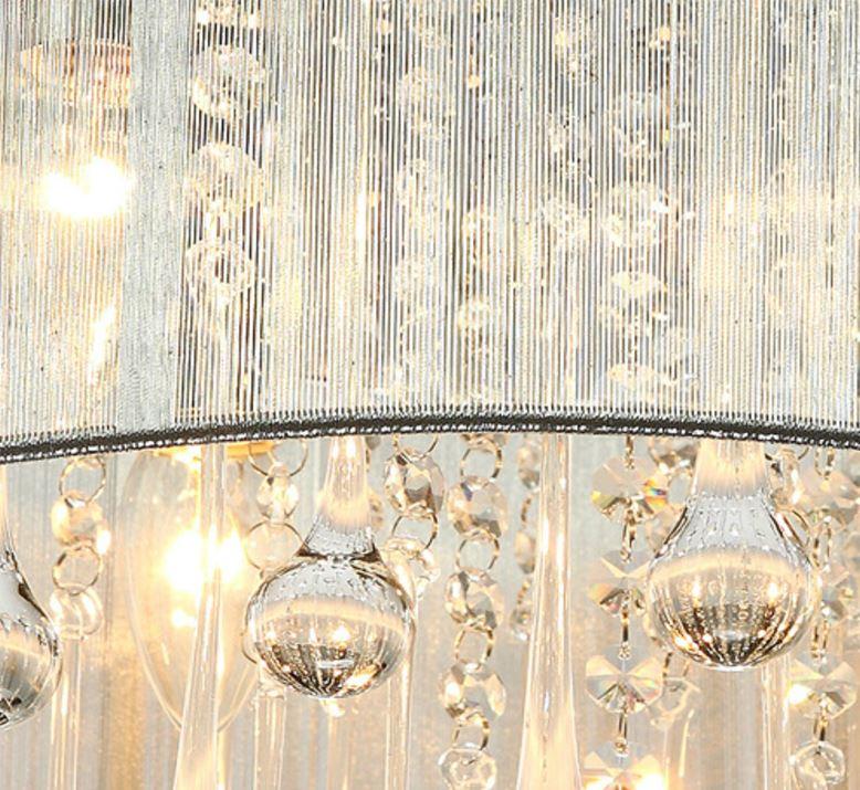 Crystal Modern Rain Drop LED Ceiling Light for Living Room Bedroom Dining Room