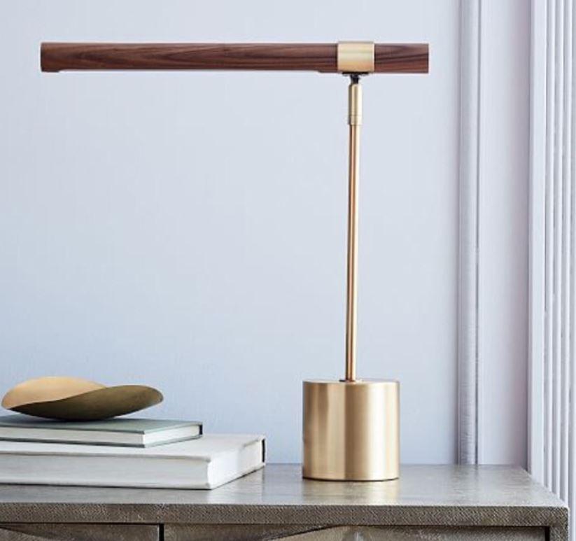 LED Metal Wood Table Lamp