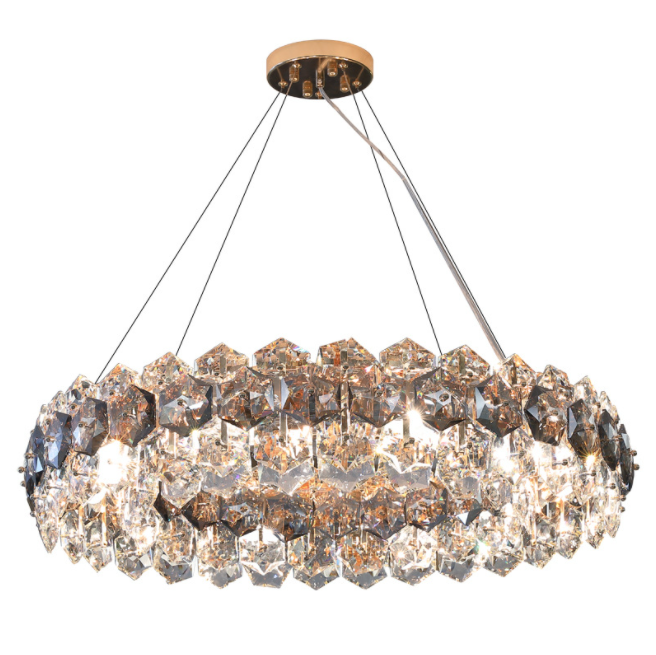 LED Crystal Modern Chandelier Round Pendant Light