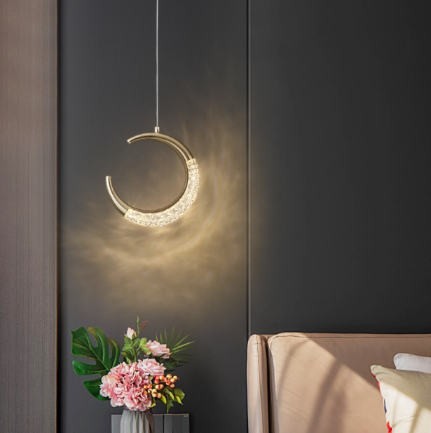 LED Moon Design Modern Decorative Pendant Light