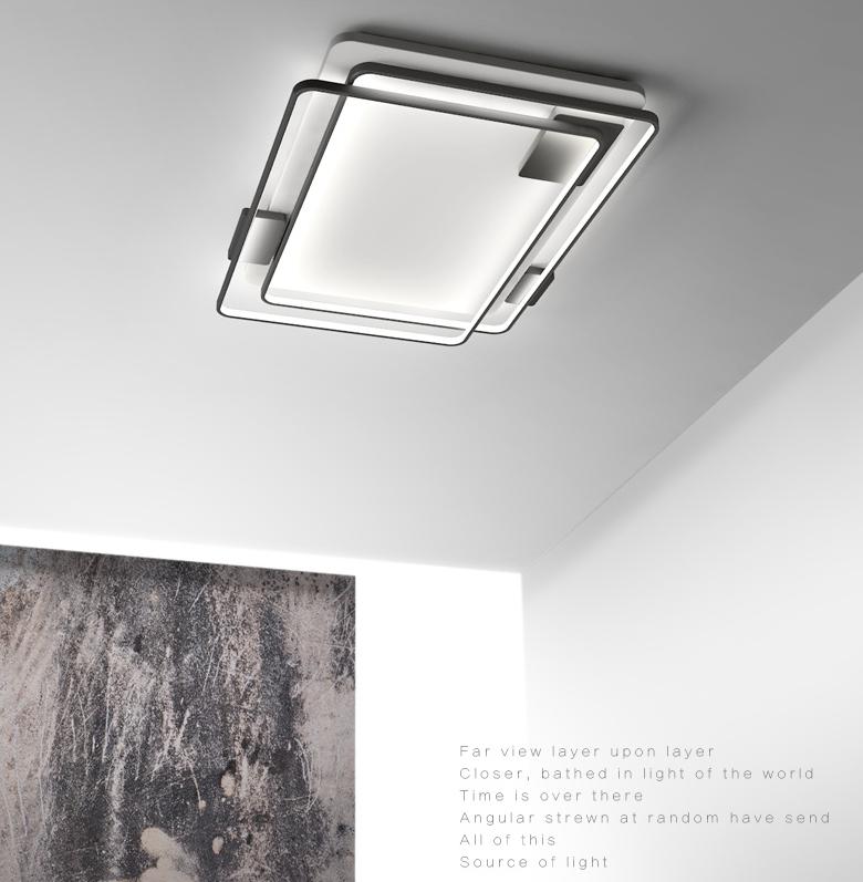 LED Modern SquareRectangle Frame Ceiling Light