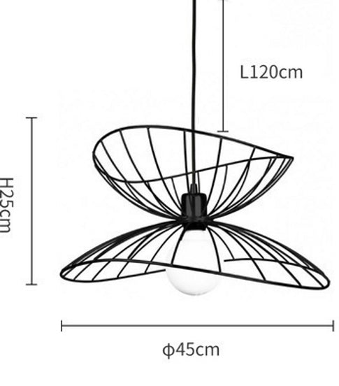 LED Modern Metal Hat Design Decorative Pendant Light