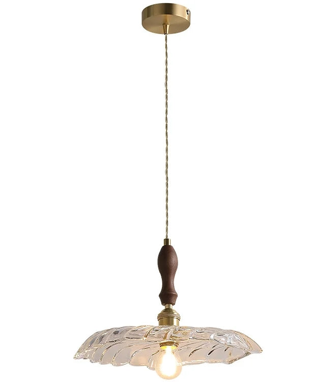 LED Leaf Design Creative Glass Pendant Light