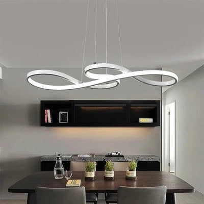 LED Modern Curvy Decorative Pendant Light