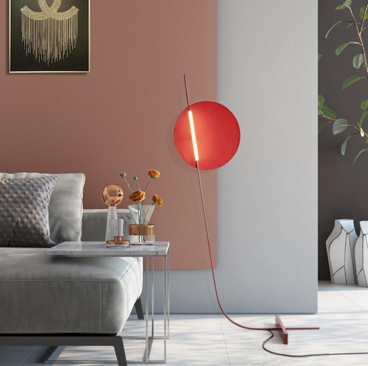 LED Red Arc Creative Floor Lamp