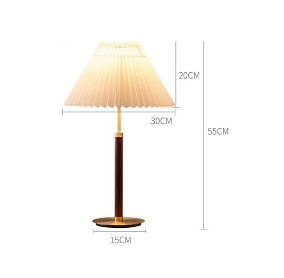 LED Copper Wood Cloth Floor Table Lamp