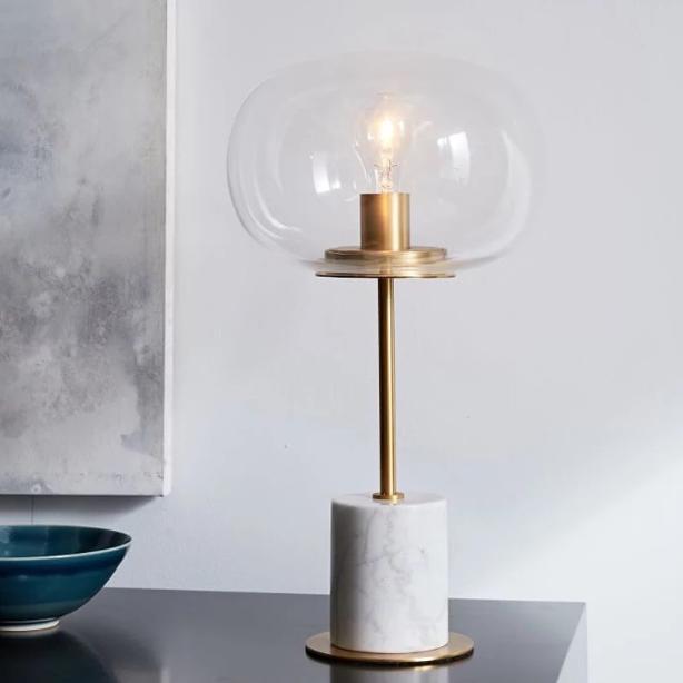 LED Post-modern Glass Table Lamp