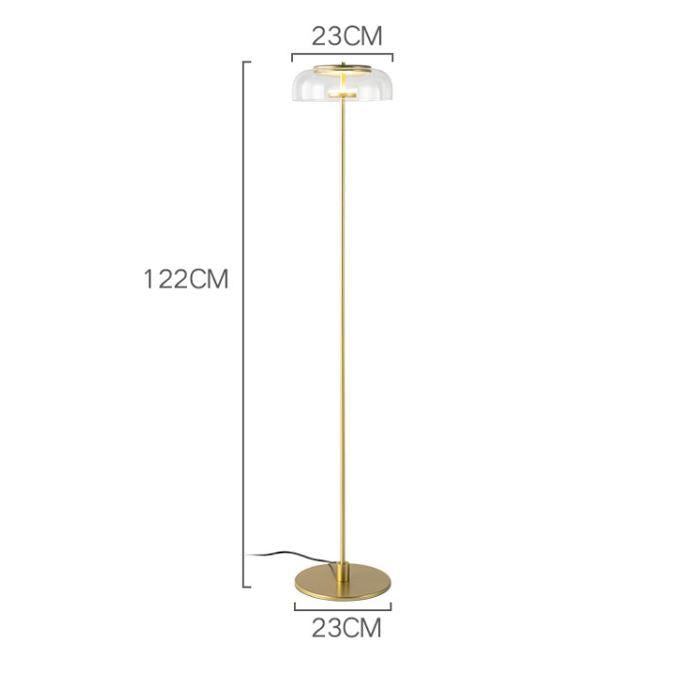 LED Glass Gold Floor Lamp