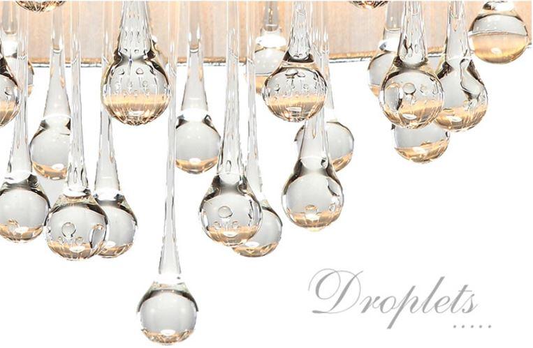 Crystal Modern Rain Drop LED Ceiling Light for Living Room Bedroom Dining Room