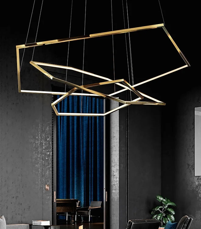 LED Simple Multi-layer Post-modern Decorative Pendant Light