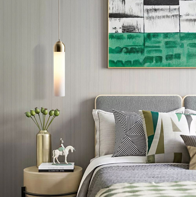 LED Multi-color Glass Cylinder Pendant Light