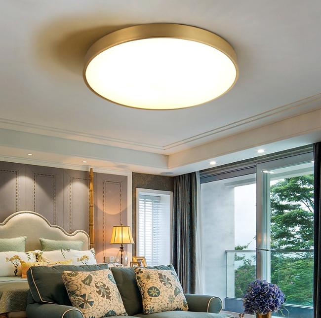 LED Modern Brass Ceiling Light