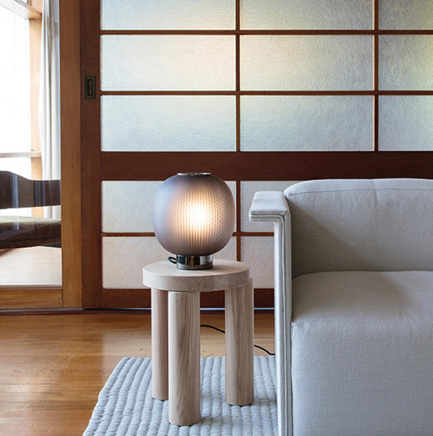 LED Modern Glass Lantern Design Bedside Table Lamp