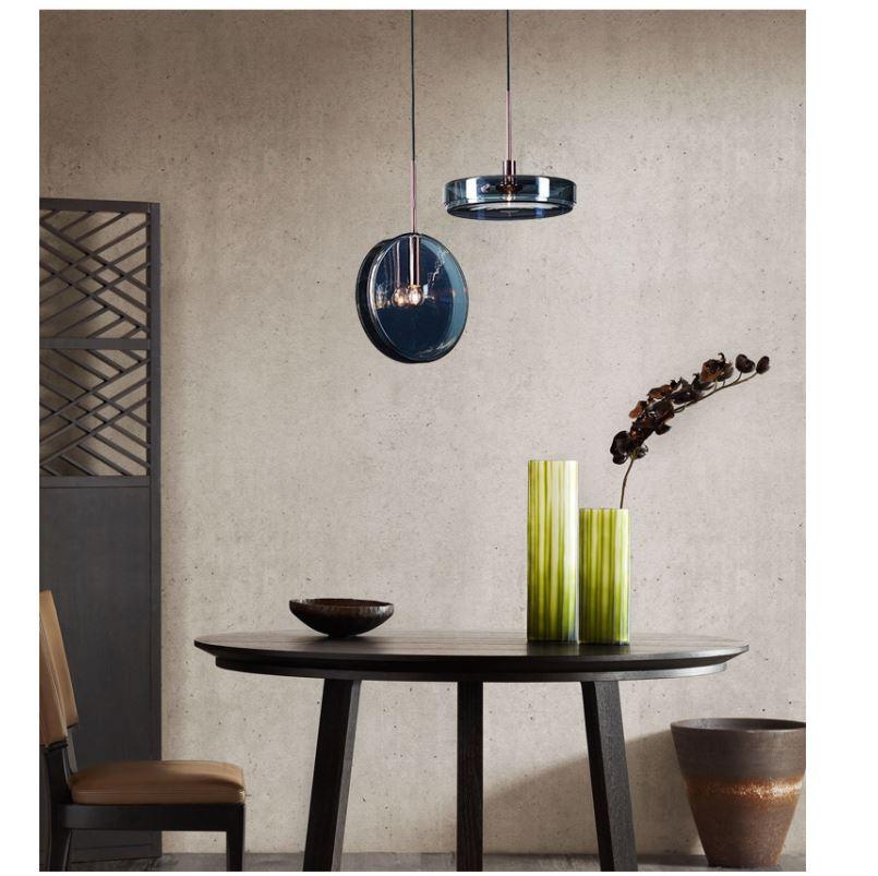 LED Round Tinted Glass Pendant