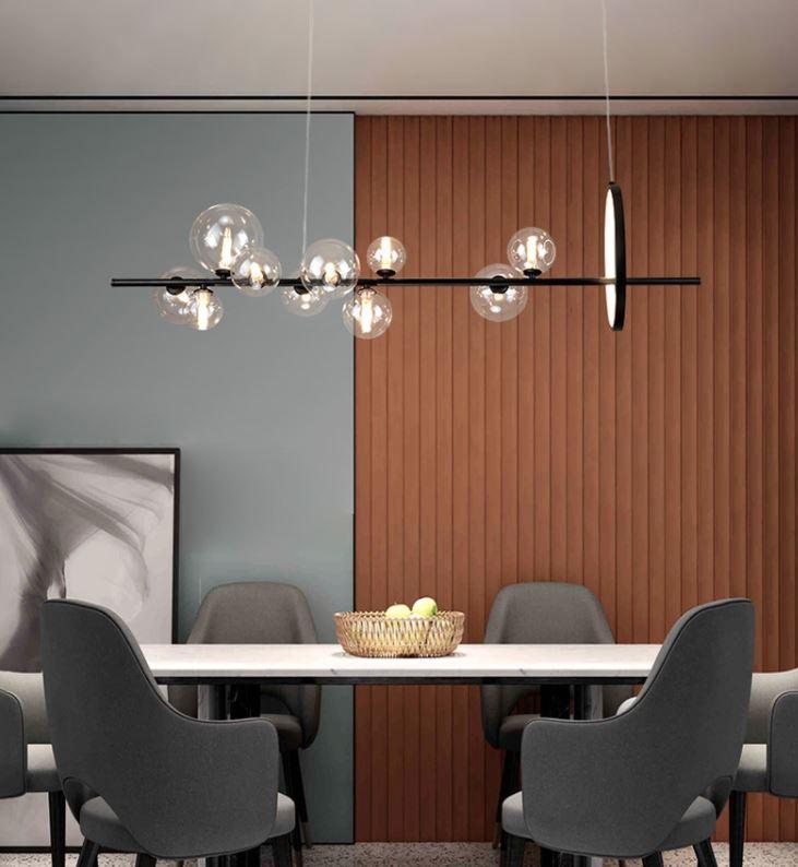 LED Modern Bulbs & Wheel Pendant Light