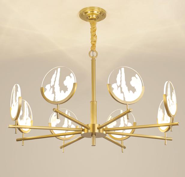 LED Chinese Style Brass Pendant Light