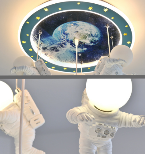 LED Space & Astronaut Design Children Ceiling Pendant Light