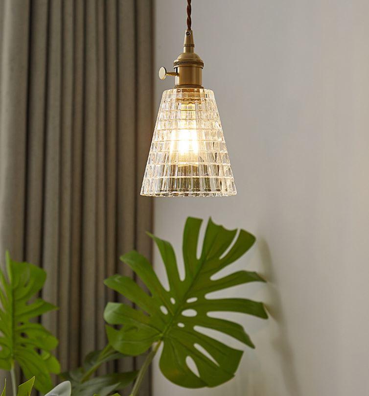 LED Japanese Style Transparent and Colour Glass Pendant