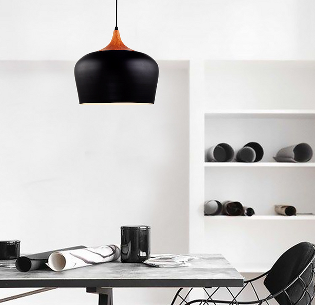 LED Japanese Style Simple Wood Modern Pendant Light