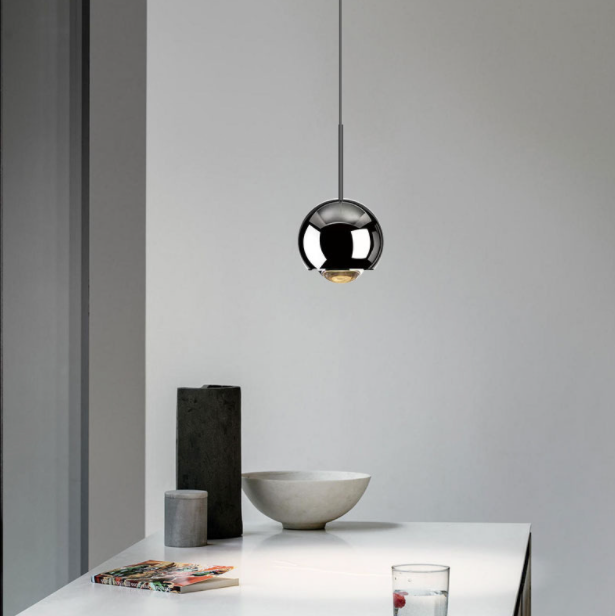 LED Modern Electroplated Sphere Pendant Light