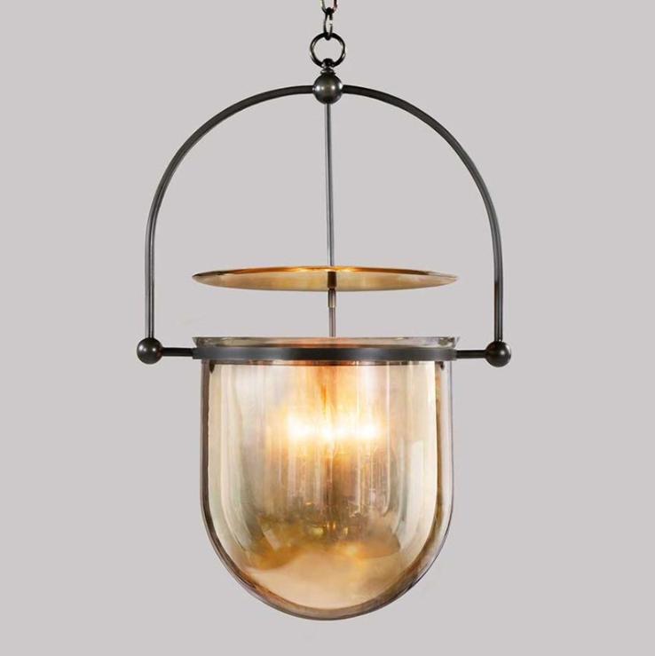 LED Post-modern Glass Bucket Pendant Light