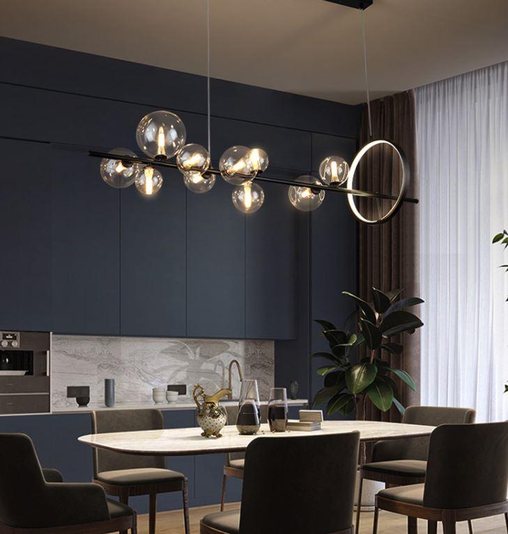 LED Modern Bulbs & Wheel Pendant Light