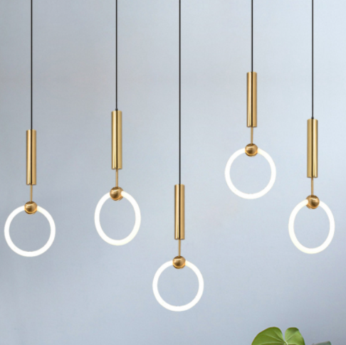 LED Creative Ring & Metal Decorative Pendant Light